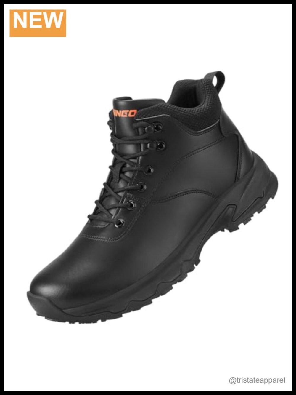 Non Slip Work Boots Men Comfortable Slip Resistant PU Mid-Cut Work Shoes